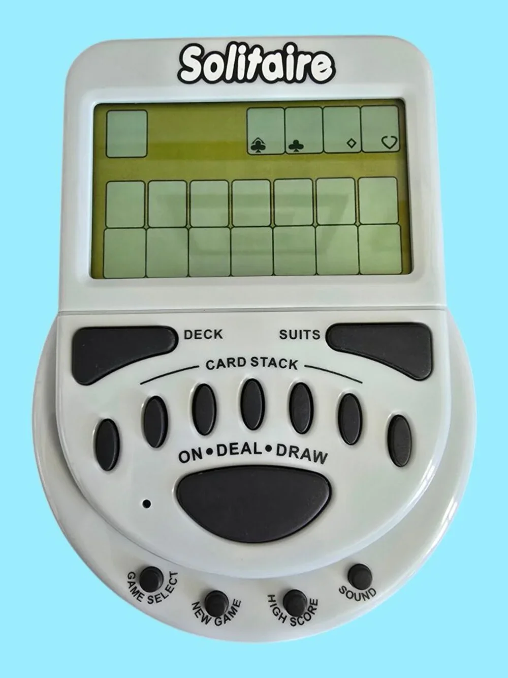 John N. Hansen Mega Screen Solitaire Electronic Handheld Game TESTED & WORKS!
